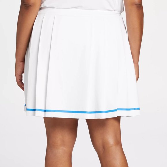 Lady Hagen Women's Golf Skort Size XXL Americana Pleat White Blue Stripe NEW - Picture 2 of 6